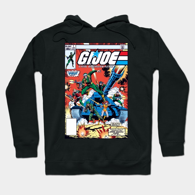 GI Joe retro comic cover Hoodie by EnglishGent